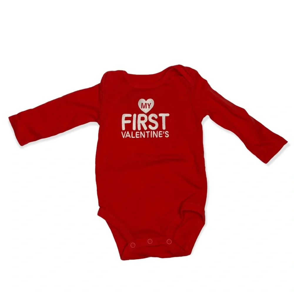 Carter’s My First Valentine’s Graphic Bodysuit Red Size 6M